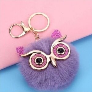 Purple Owl Purse/Key Holder Charm~NEW